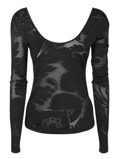 Etro Grey-black Paisley T-shirt