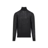 ETRO GREY CABLE-KNIT CASHMERE SWEATER FOR MEN