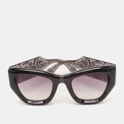Pre-owned Etro Grey Gradient 0017/s Frame Cat Eye Sunglasses In Gray