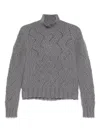 Etro Grey High-neck Sweater In Gray