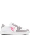 Etro Grey Leather And Suede Casual Trainers In Gray
