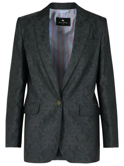 Etro Grey Wool Blazer
