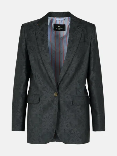 Etro Grey Wool Blazer