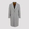 Etro Wool And Cashmere Long Coat In Grey