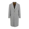 Etro Wool And Cashmere Long Coat In Grey