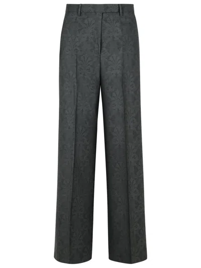 ETRO GREY WOOL TROUSERS