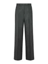 Etro Grey Wool Trousers In Gris