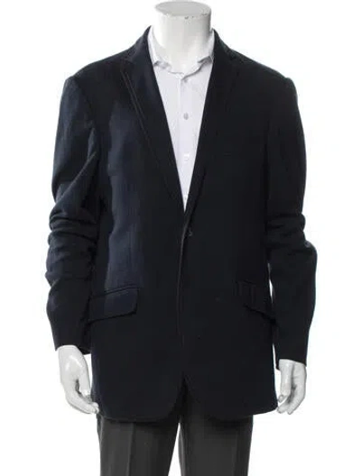 Pre-owned Etro Grosgrain Trim Blazer In Blue