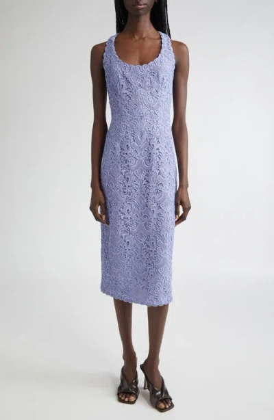 Etro Guipure Lace Midi Dress In Purple