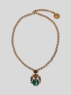 Etro Frog Pendant Necklace In Gold