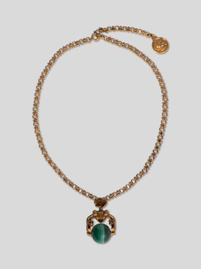 Etro Frog Pendant Necklace In Gold