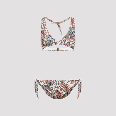 Etro Halter Neck Bikini In White