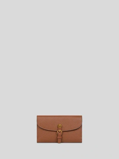 Etro , Geldbörse Pony Aus Gehämmertem Leder, Damen, Kamel