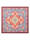 Etro Printed Silk Scarf In Pink
