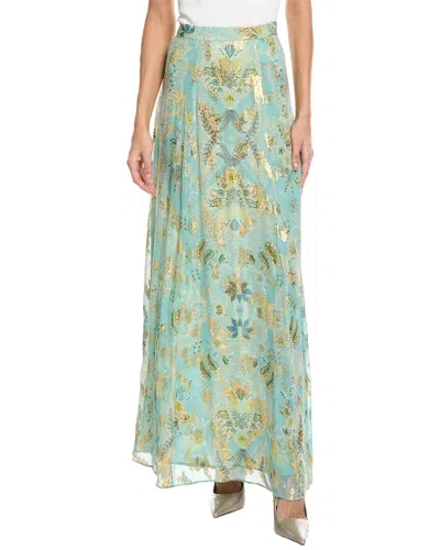Etro Heaven Silk Maxi Skirt In Green