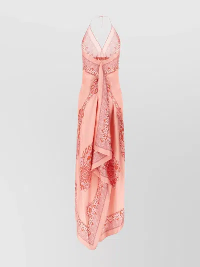 ETRO HEM HALTER NECK LAYERED PAISLEY PRINT DRESS