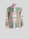 Etro Hemd Aus Seide Mit Paisleymuster In Rosa