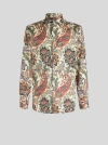 Etro Printed Cotton Shirt In Multicolor