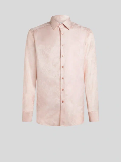 ETRO , JACQUARD SHIRT, WHITE, SIZE 42