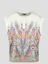 Etro Graphic-print Henley-neck T-shirt In White