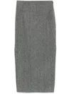 Etro Herringbone Patterned Pencil Skirt In White