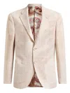 Etro Herringbone-pattern Blazer In Neutral