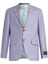 Etro Herringbone Pattern Blazer In Purple