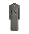 Etro Herringbone-pattern Double-breasted Coat In Black