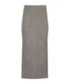 Etro Herringbone Patterned Pencil Skirt In Gray