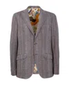 Etro Herringbone Tonal Striped Blazer In Gray