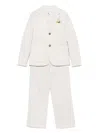 Etro Herringbone Trousers Set In Neutrals