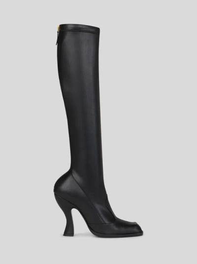 ETRO , HIGH LEATHER BOOTS, WOMAN, BLACK, SIZE 40