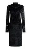 Etro High-neck Midi Dress In Black