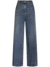 Etro Women Jeans With Embroidered Pegasus In Blue