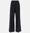 ETRO HIGH-RISE WOOL AND COTTON WIDE-LEG PANTS