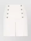 Etro High Waist Button Detailed Shorts With Pockets In White