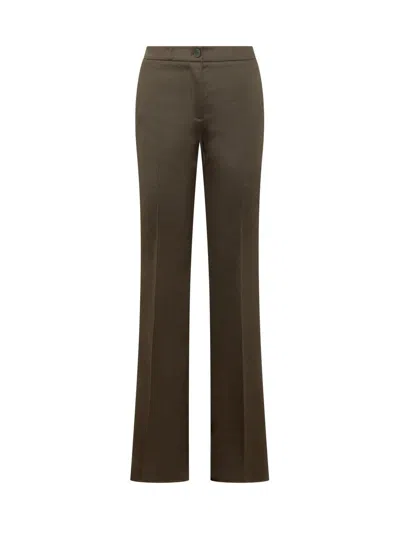 Etro High-waist Flared Fitted Trousers Pants In Green