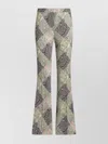 Etro High Waist Flared Leg Trousers With Paisley In Multi