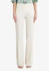 Etro High-waisted Wide-leg Trousers In Ivory