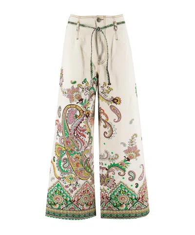 ETRO ETRO TIED FLARED JEANS