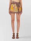 Etro High Waist Mini Length Wrap Skirt In Multi