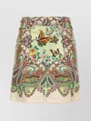 Etro High Waist Paisley Print Mini Skirt