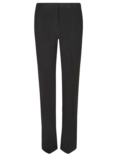 Etro High-waist Plain Trousers In Nero