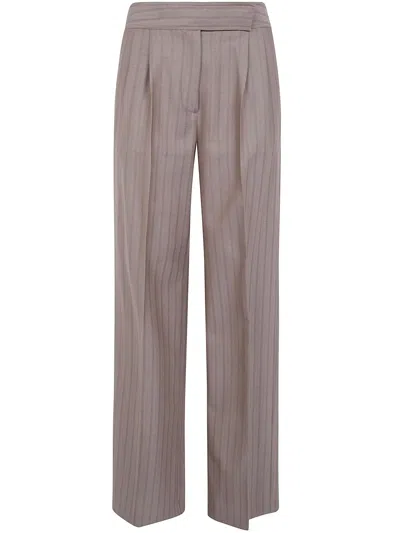 Etro Pants High Waist Wide Leg Trousers In Pink