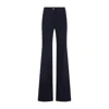 Etro Flared Leg Embroidered Back Pocket Trousers In Black
