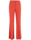 Etro High-waisted Red Trousers With Wide Cut