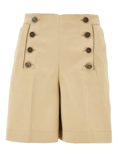 Etro High-waisted Shorts In Neutrals