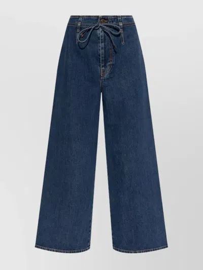 ETRO HIGH-WAISTED WIDE-LEG DENIM TROUSERS