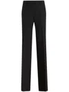 Etro High-waisted Wool Tailored Trousers In 黑色