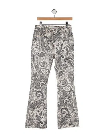 Pre-owned Etro High-rise Flared Jeans In Neutral